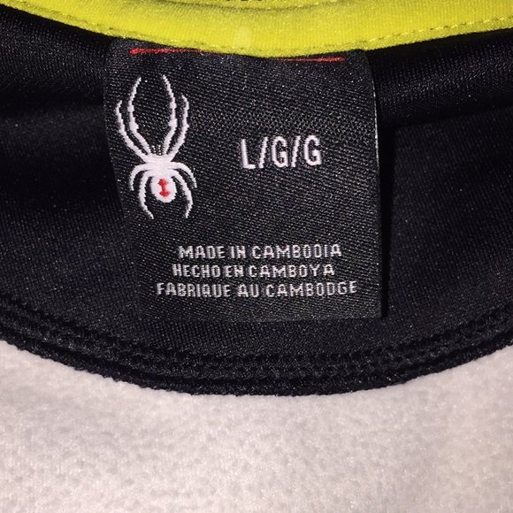 Spyder Hoodie Snowboard Shred Stretch neon spandex jacket coat LG - Picture 11 of 13